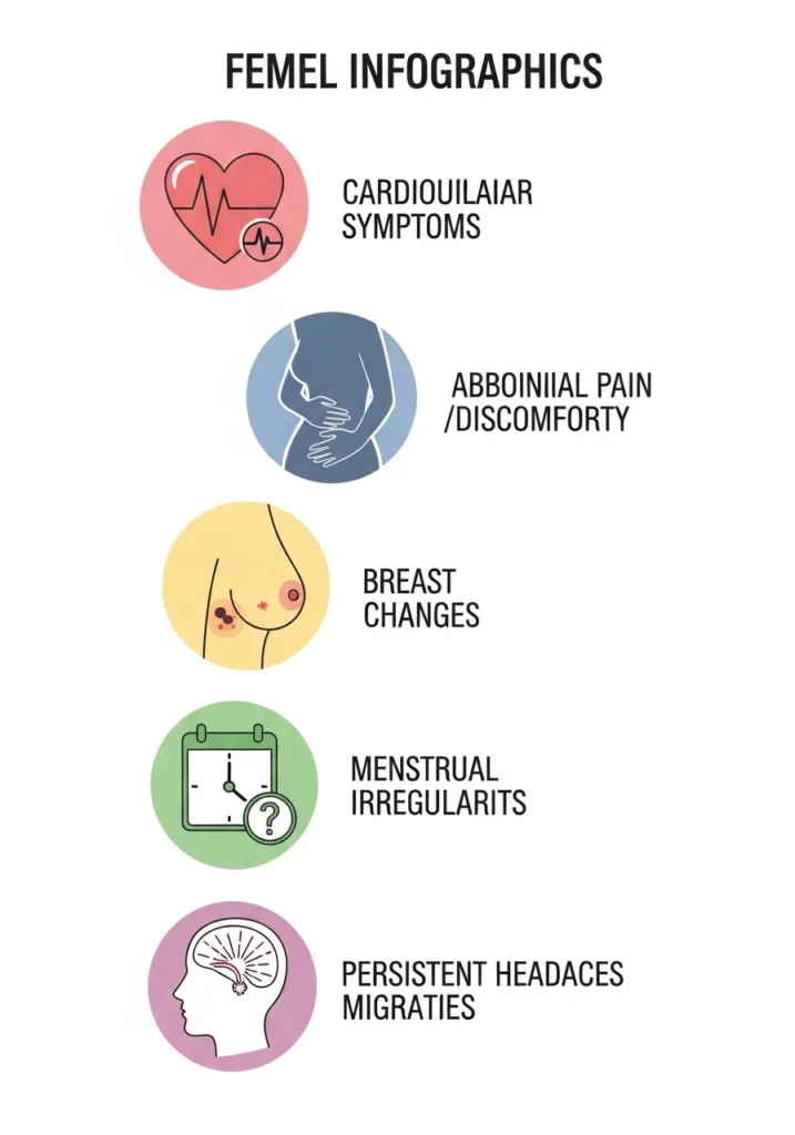 Інфографіка: 5 жіночих симптомів, коли потрібно звернутись до лікаря