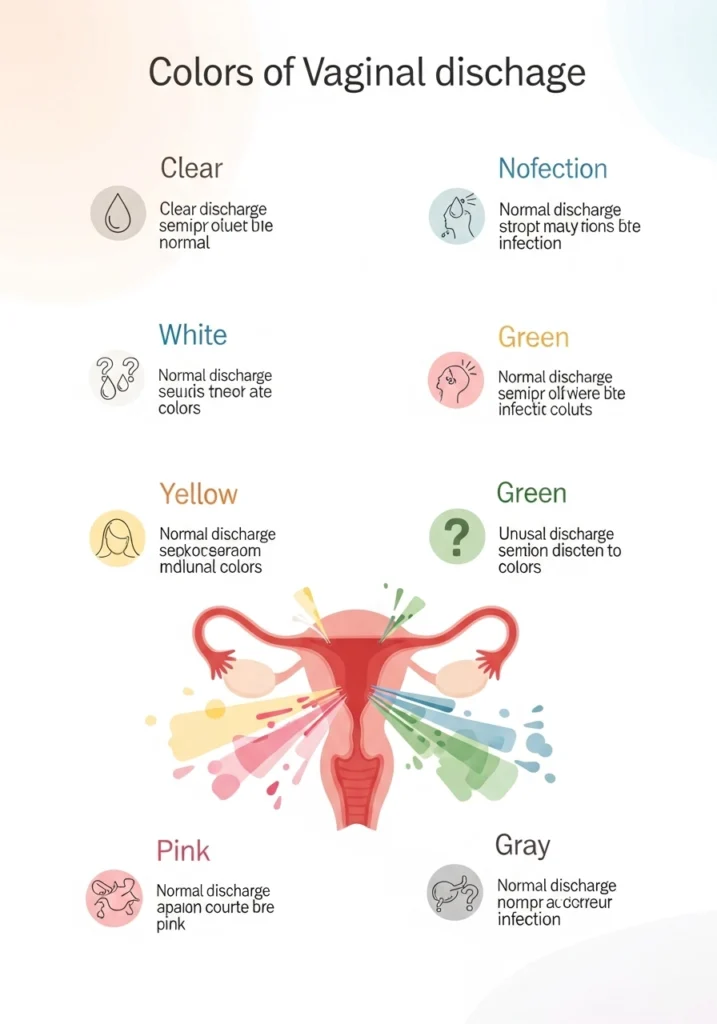 Інфографіка про колір виділень з вагіни